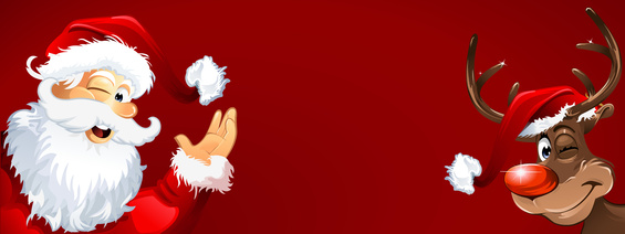 Santa and Rudolph Christmas Background